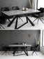 ダイニングテーブル 160×80cm 4人掛け セラミック スチール脚 ホワイト グレー ブラック