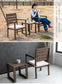 【2脚セット】 ガーデンチェア チーク 無垢材 撥水ファブリック クッション付き ブラウン 椅子
