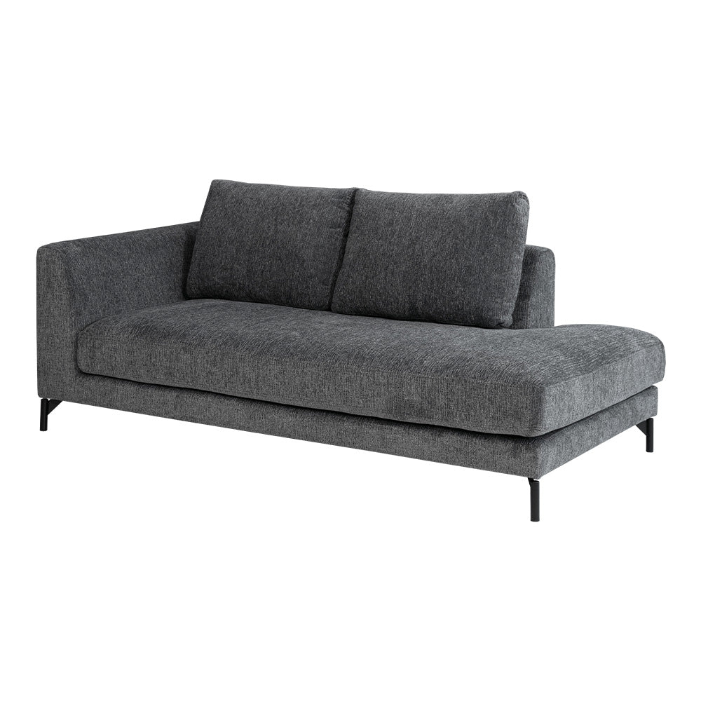 lushroom ソファ 3人掛け ファブリック ブラック グレー ライト