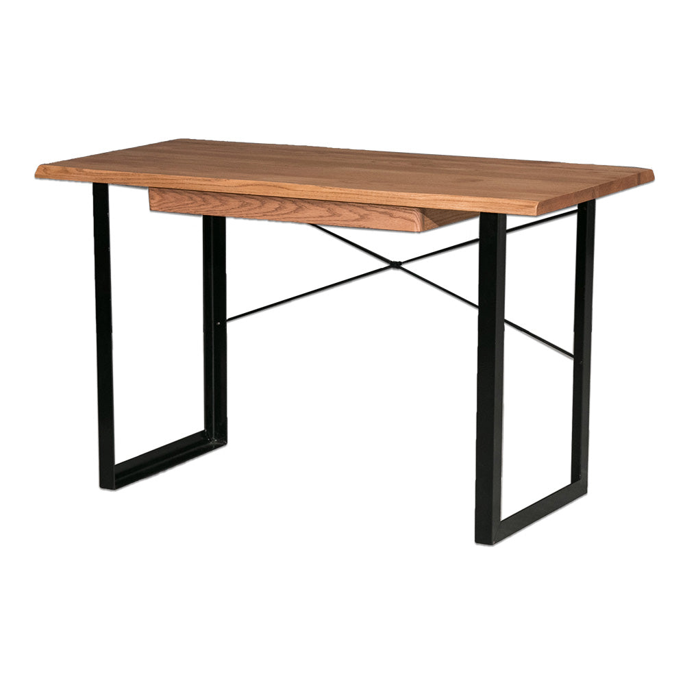 ド*ジ様 ウォールナット無垢材デスク アイアンレッグ100×45 定価60,00 デスク ウォールナット オーク バーチ 無垢 アイアン脚 パソコン机