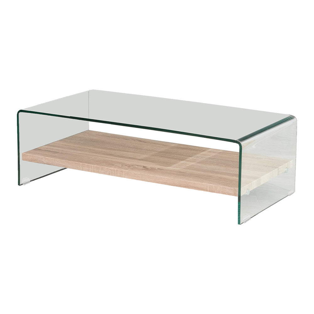 センターテーブル ガラス 長方形 クリアガラス  ローテーブル 幅110㎝