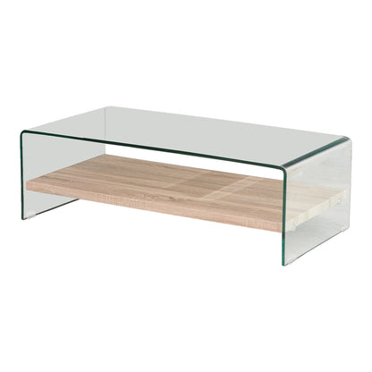 センターテーブル ガラス 長方形 クリアガラス  ローテーブル 幅110㎝