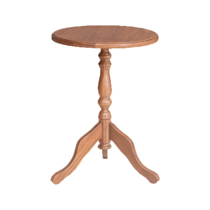 サイドテーブル チーク 突板 天然木 ブラウン テーブル 円形 幅38㎝