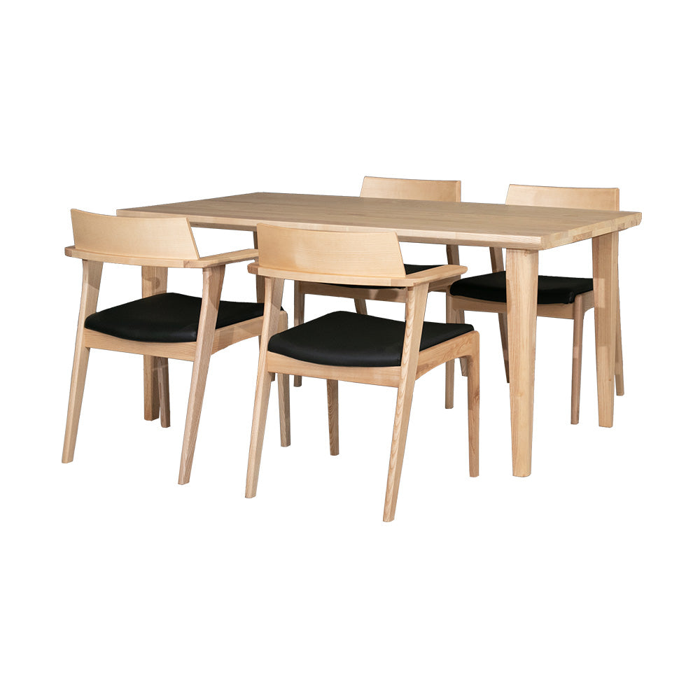 lushroom ダイニングセット 5点セット 4人掛け ウォールナット