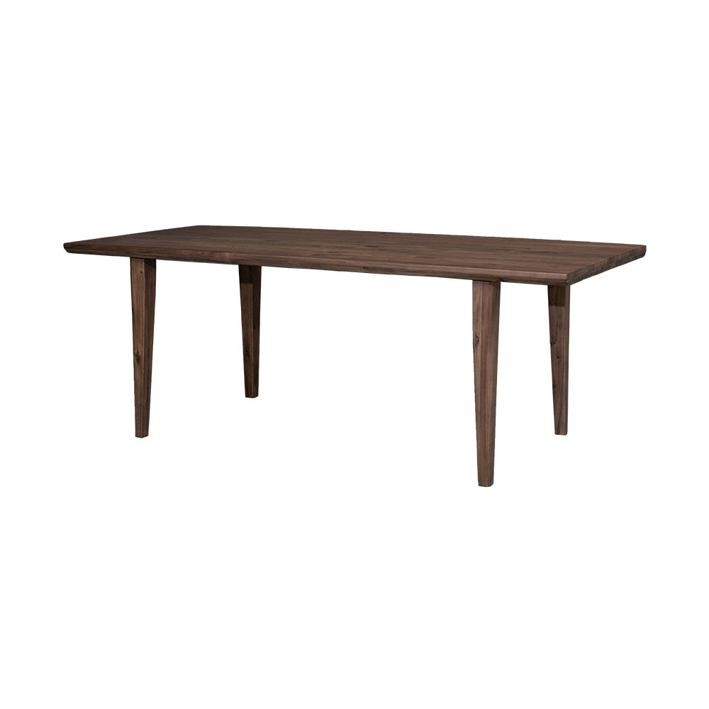 ダイニングテーブル 190×85～90cm 6人掛け ウォールナット アッシュ 無垢材 突板
