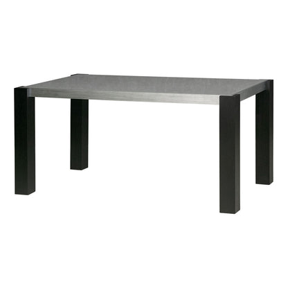 ダイニングテーブル 150×85cm 4人掛け ガラス ホワイトハイグロス ブラックオーク 突板
