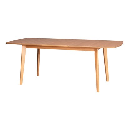 ダイニングテーブル 単品 伸縮 伸長式 150～194×90cm ビーチ 突板 無垢材 4人掛け 6人掛け ブラウン ナチュラル